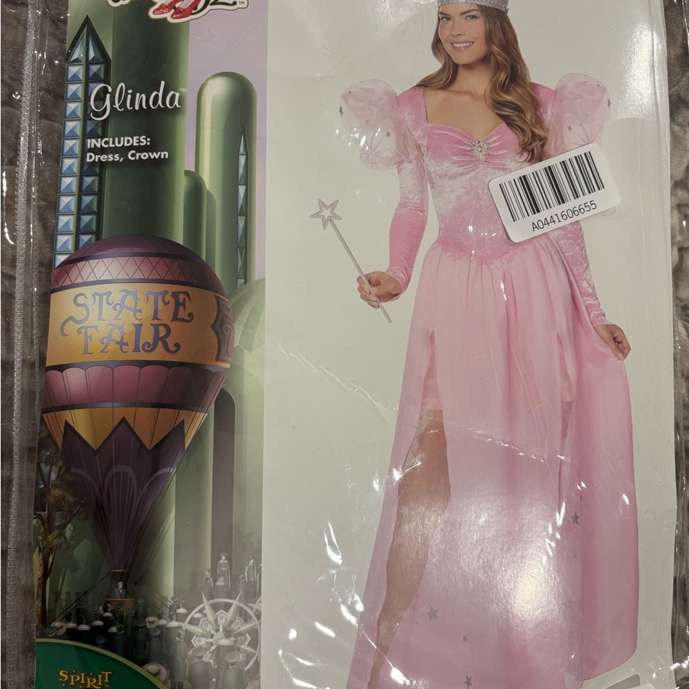 Spirit Glinda Pink Costume Dress with Crown